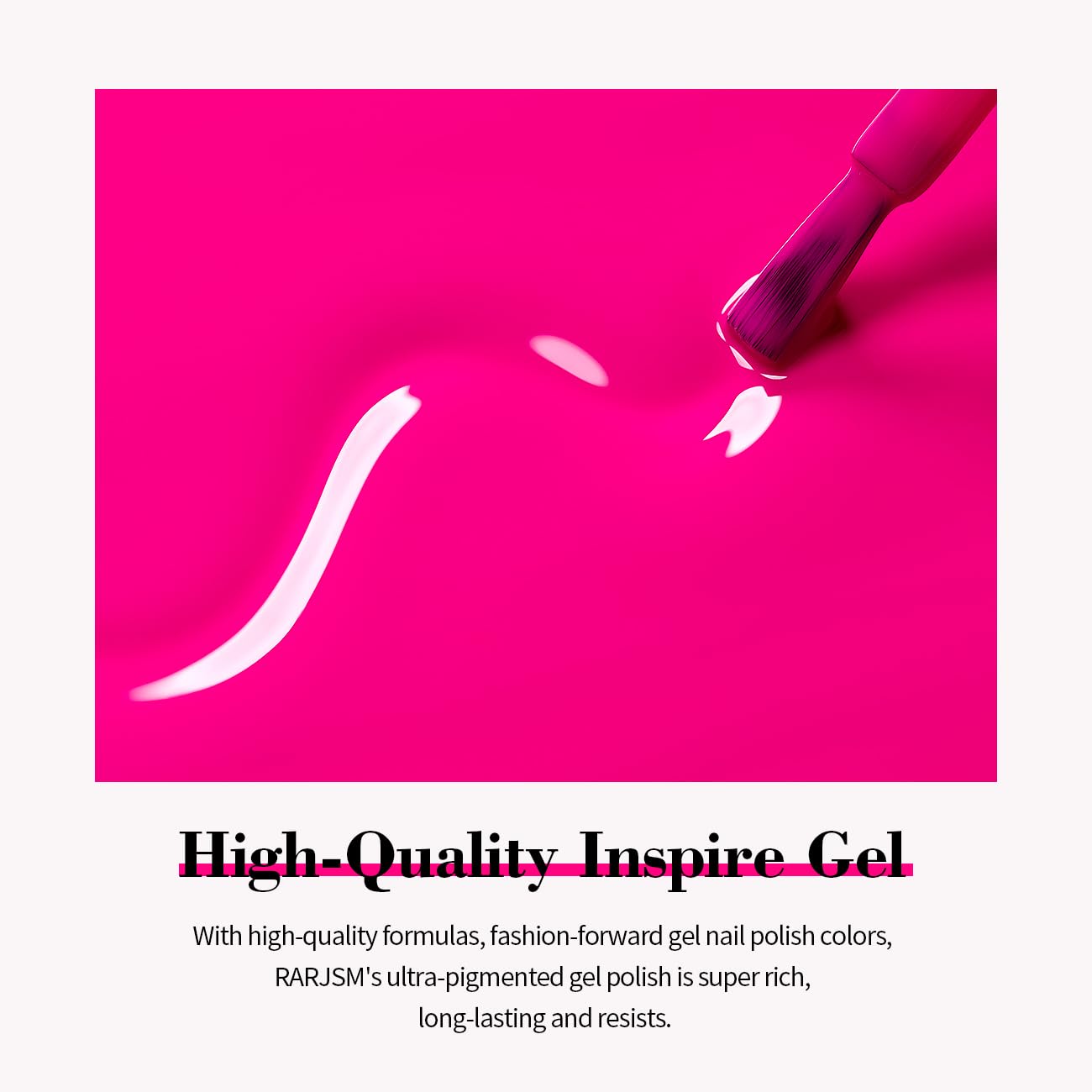RARJSM Hot Pink Gel Nail Polish Neon Pink Gel Polish BrightPink GelNailPolish 1PCS 15ML Long Lasting Gel Polish Soak off U V Curing Required Nail Art Varnish Salon DIY at Home