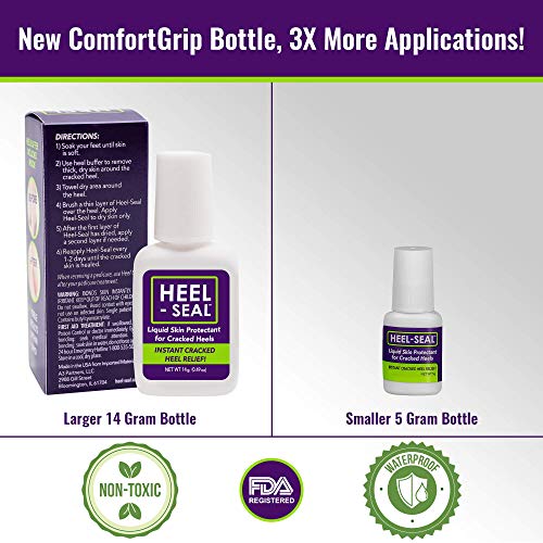 Heel-Seal Liquid Skin Protectant for Cracked Heels & Foot Repair 3X Larger Bottle