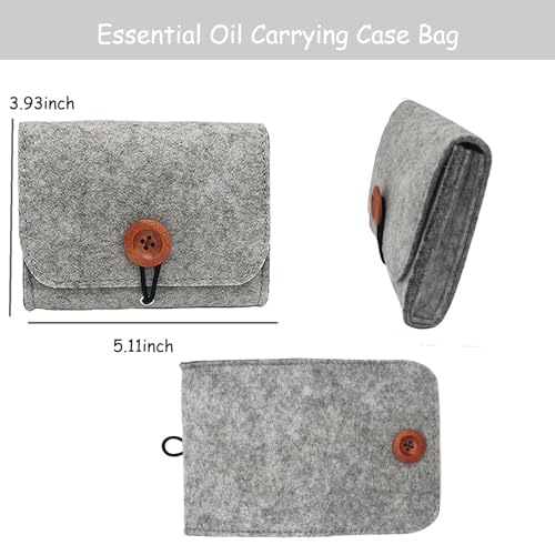 AUONY Essential Oil Carrying Case Bag, 6 Bottles Oils Travel