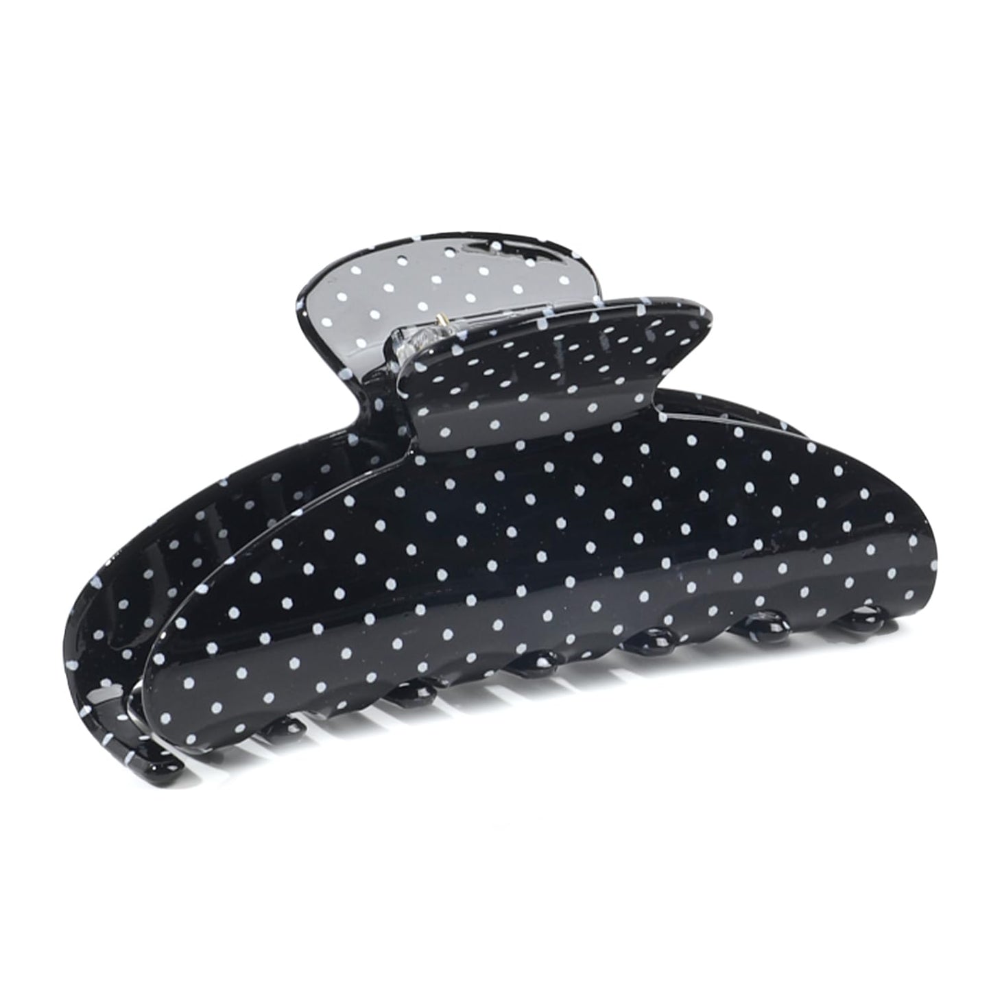 Cloud White Hair Claw Clip - Strong Hold for Thick or Thin Hair | 4.1 Inch Premium PC Material + 2 Black Satin Scrunchies