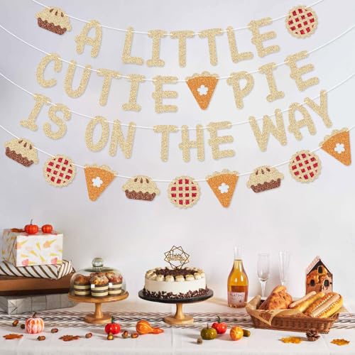 Cutie Pie Baby Shower Banner Garland for Thanksgiving Decor