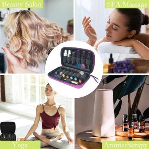 BLIRITEL Essential Oil Carrying Case - Hard Shell Organizer for 15 Bottles