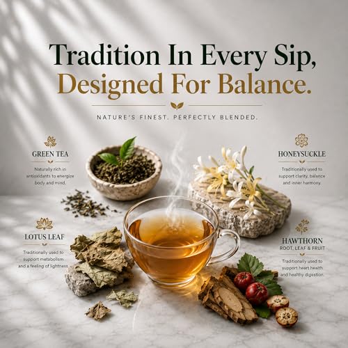 14-Day Herbal Wellness Tea Blend with Green Tea & Cassia Seed
