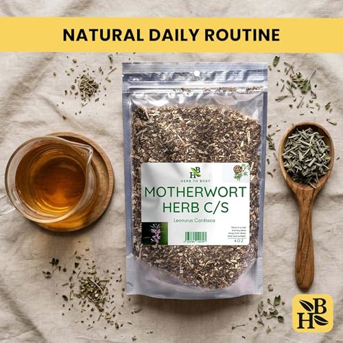 Motherwort Herb Cut & Sifted - 4 oz Wildcrafted Leonurus Cardiaca for Herbal Tea
