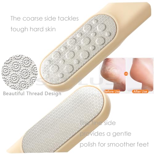 2-in-1 Stainless Steel Foot File & Callus Shaver with 31 Blades