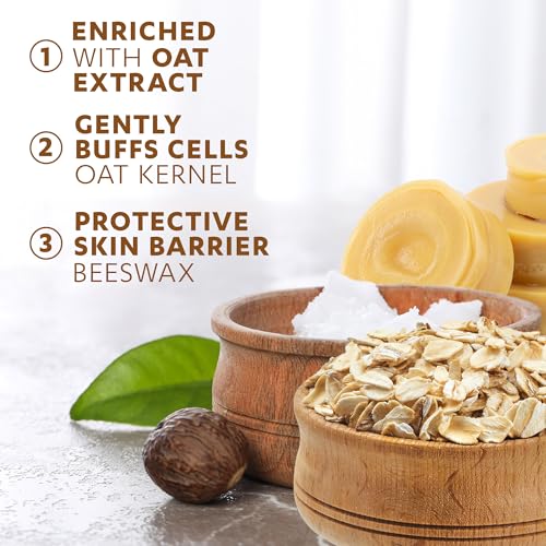 Grisi Natural Oatmeal Balancing Bar Soap - Gentle Face & Body Wash, 6-Pack