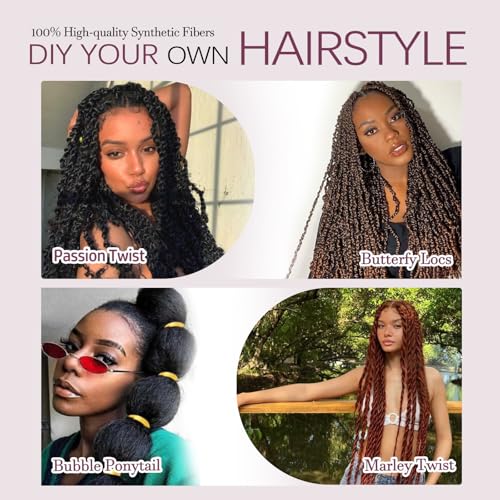 DACAI XIU 10-Inch Pre-Separated Marley Twist Braiding Hair, 6 Packs