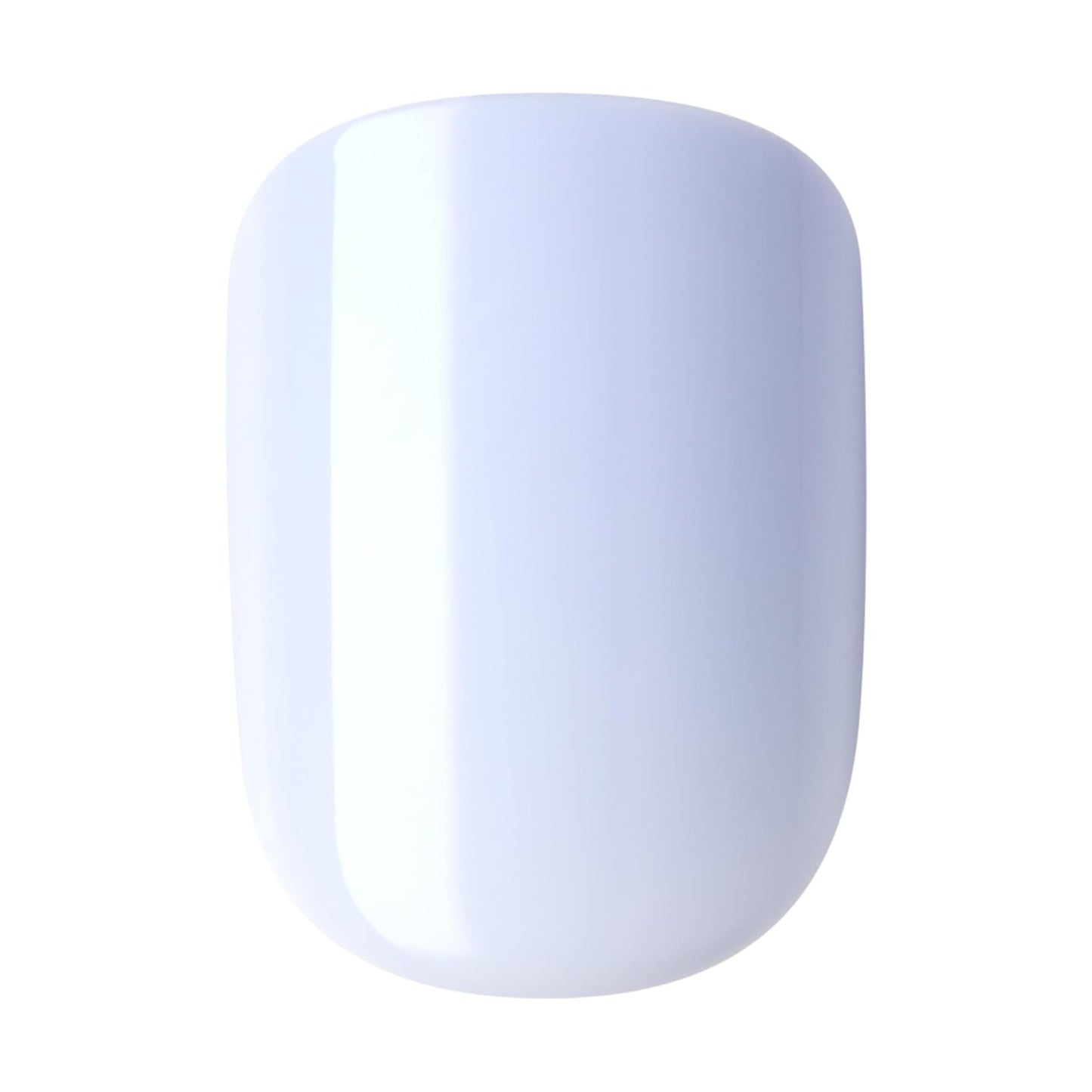 KISS Impress Press-On Nails - Light Blue, Lavender & White Glitter | Short Squoval Shape, 30 Nails & Accessories