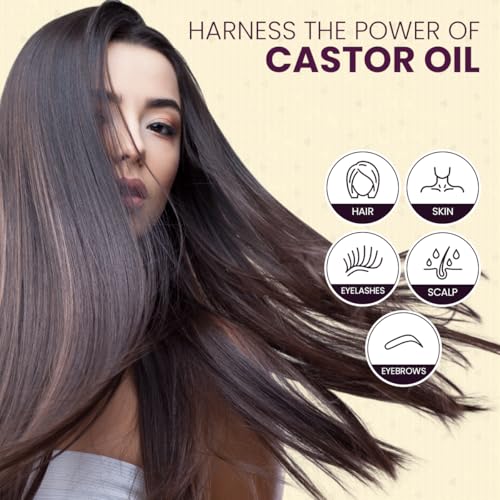 Viva Doria Organic Castor Oil 4 Fl Oz - Cold Pressed & Vegan