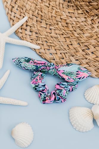 Lilly Pulitzer Bow Detail Scrunchie - Bringing Mermaid Back Print