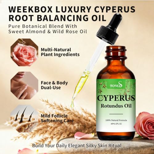 Cyperus Rotundus Oil with Sweet Almond & Rosehip - 4 Fl Oz Post-Wax Soothing Oil