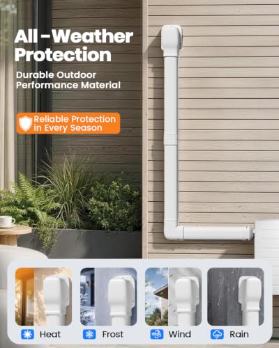5" Mini Split Wall Cover Kit - Decorative PVC Line Set Cover