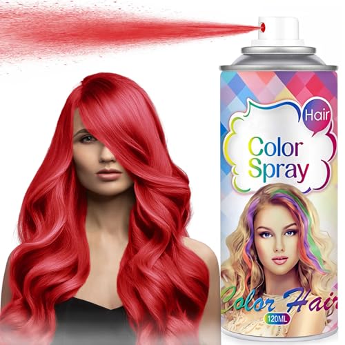 Red Temporary Hair Color Spray for Kids and Adults - Washable Dye