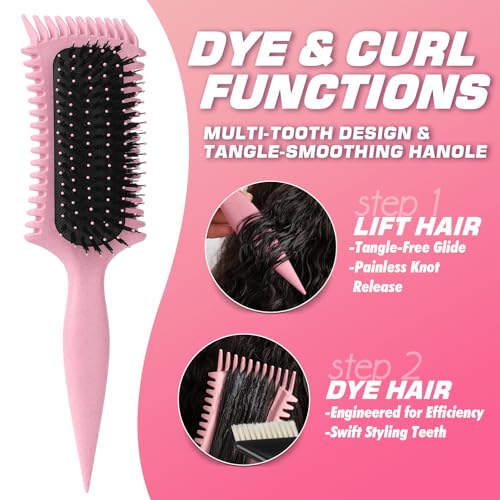 Candy Brush Pink Curl Defining Hair Brush for All Hair Types