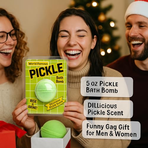 Giant Dill Pickle Bath Bomb – Fun Gag Gift for Pickle Lovers & Spa Relaxation