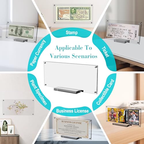 Boloyo Acrylic Business License Display Frame - 10 Inch Clear Holder