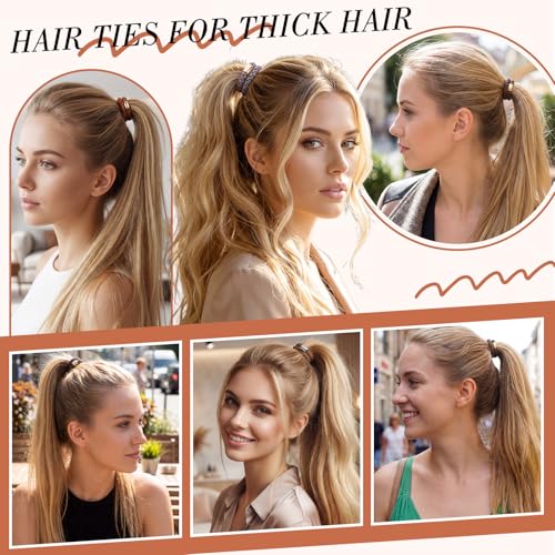 30-Pack Braided Hair Ties for Thick Hair - Damage-Free, No Crease