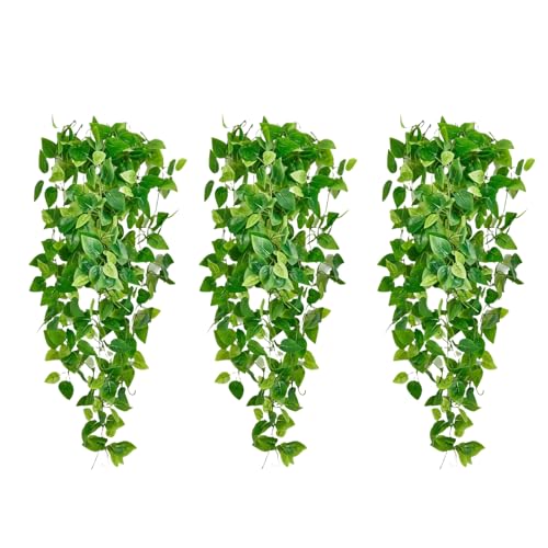 Artificial Hanging Plants Vines - 3 Pack Ivy Greenery Decor