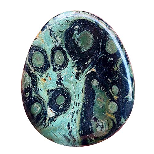 Kambaba Jasper Thumb Worry Stone - Hand Carved Healing Crystal for Stress Relief