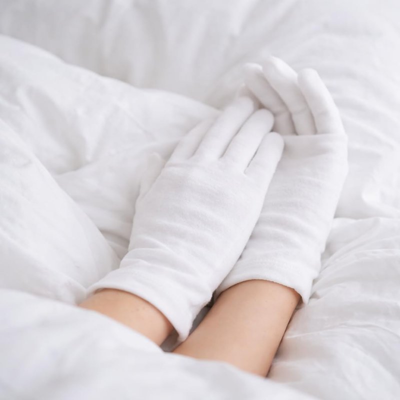 White Cotton Gloves for Eczema Relief - Soft, Moisturizing Bulk Pack | 24 Pcs, One Size