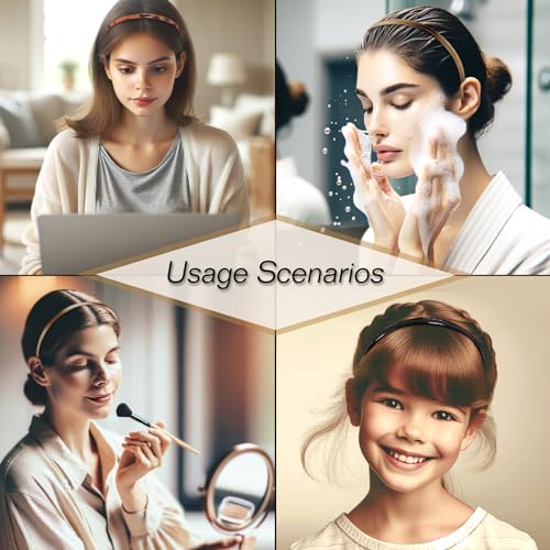 6-Pack Multi-Color Skinny Headbands for Women & Girls