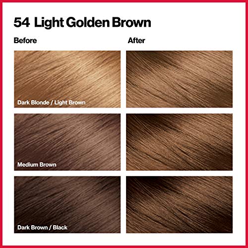 Revlon ColorSilk Permanent Hair Dye, 53 Light Golden Brown - 3 Pack
