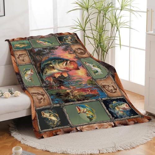 Fuzawet Soft Fleece Fish Throw Blanket - Cozy & Warm 40"x50"