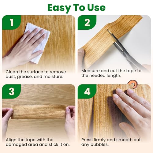 ECOHomes Wood Grain Repair Tape - Dark Walnut, 2.25" x 15' for Furniture Repair