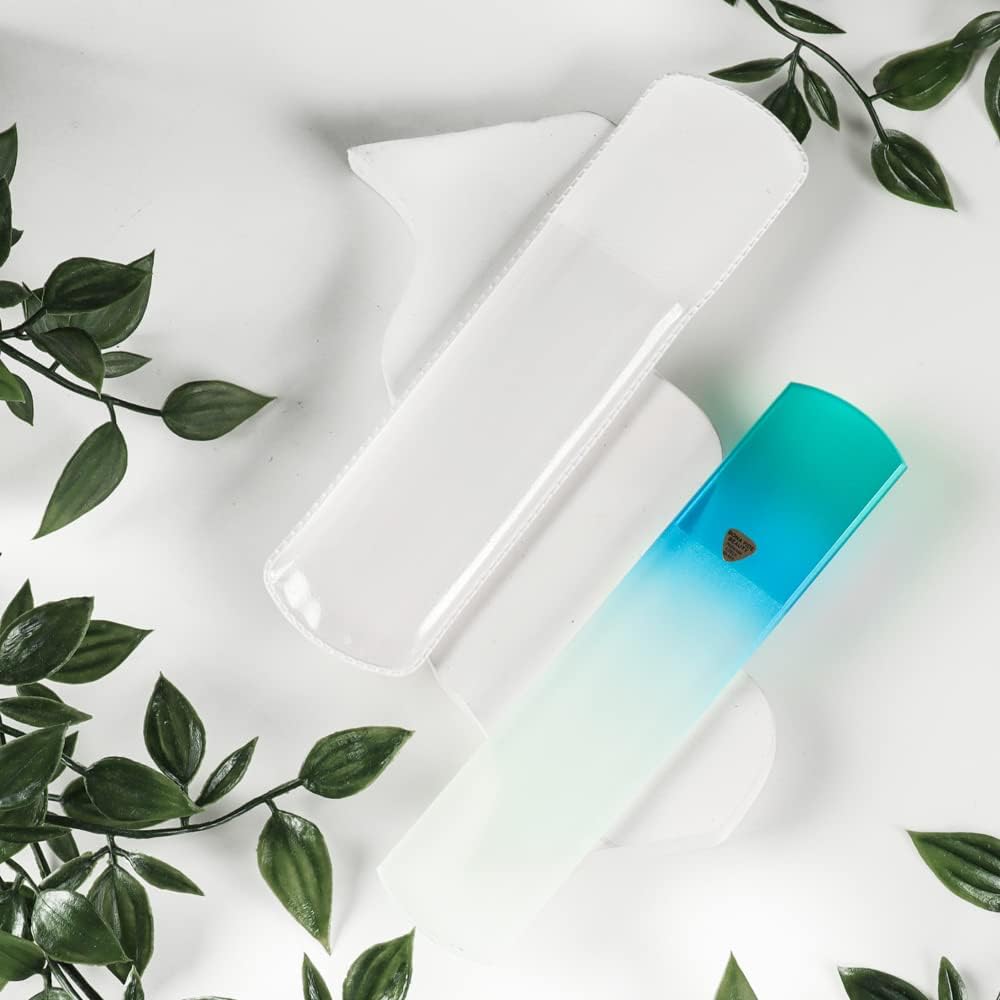 Czech Glass Foot File - BONA FIDE BEAUTY Premium Foot Scraper & Rasp | Includes Protective Sleeve