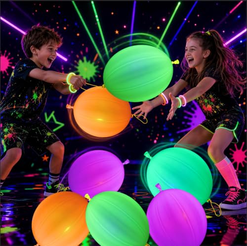 Mega-Loopolis Glow in the Dark Punch Balloons - 24 PCS Party Favors