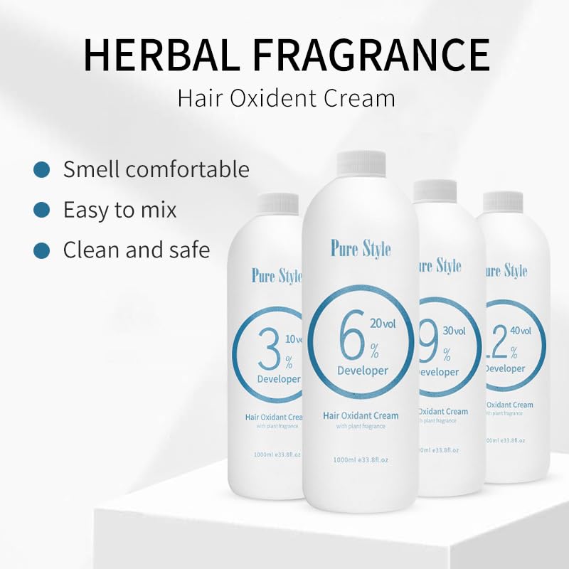 Professional 30 Volume Hair Developer Cream - 1000ml for Hair Color & Bleach | 9% Strength