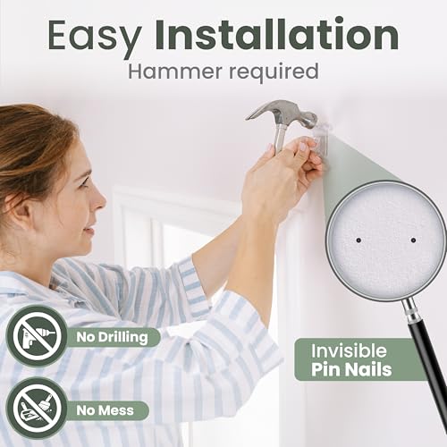 Heavy Duty Curtain Rod Holders with Pin Guide - 8 Pack for 0.75" Rods