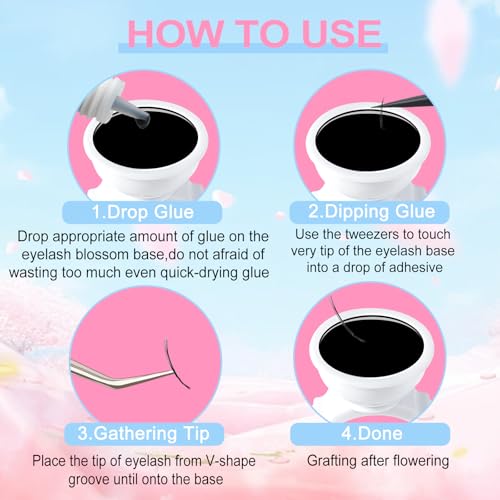 300PCS Disposable Glue Rings for Eyelash Extensions & Nail Art