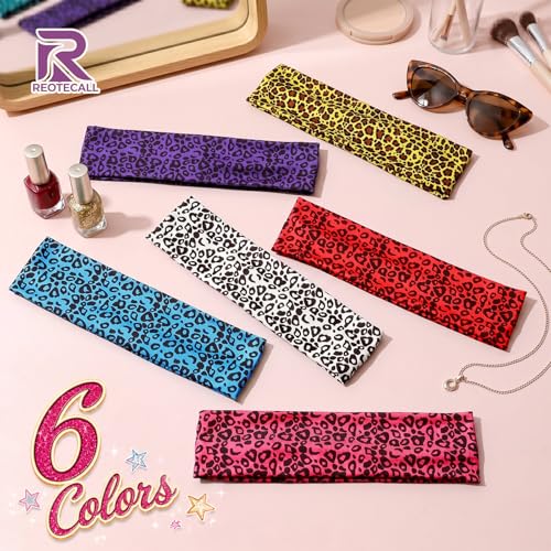 Leopard Print Headbands for Women - 6 Pack Boho Hair Bands