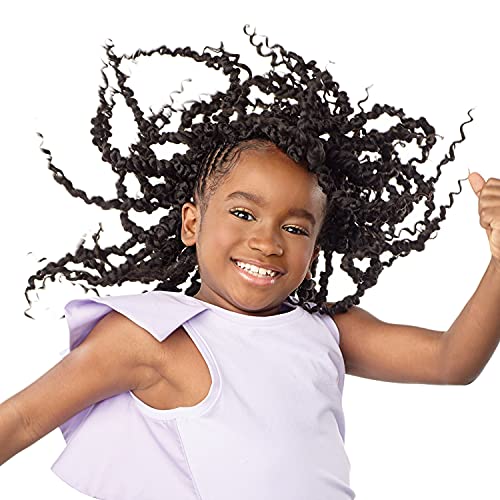 LULUTRESS Sensationnel Crochet Braids Lulu Mini Passion Twist 10" 1B - 1 Pack Kids Protective Style