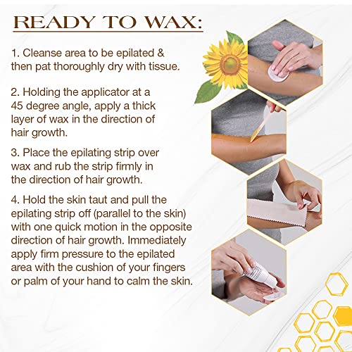 GiGi All Purpose Honee Microwave Wax ? Hair Removal Wax for Face, Legs, Arms & Body, Professional At-Home Waxing, Honey Formula, 8 oz