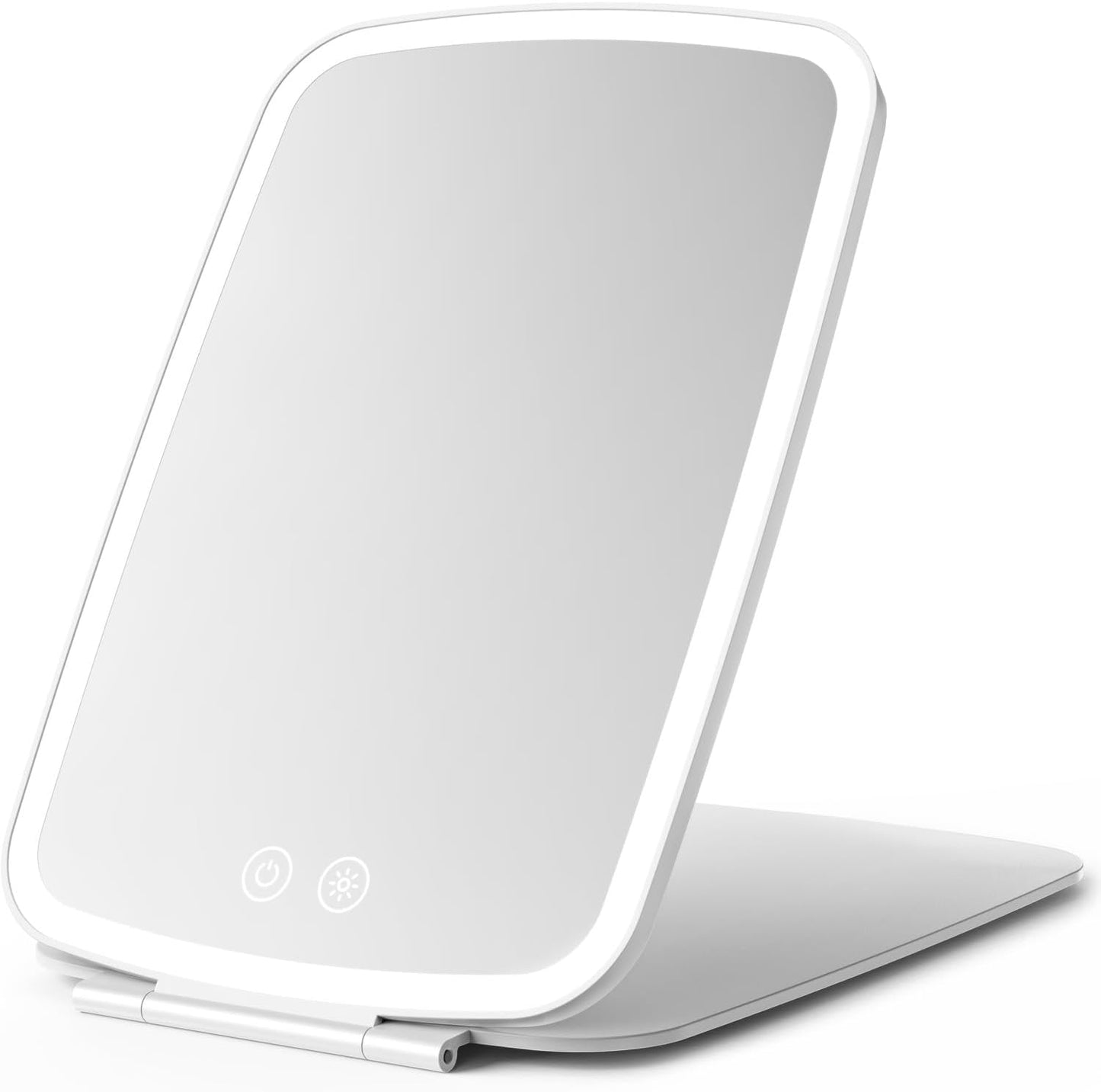 Rechargeable Folding Makeup Mirror - LED Lights, 3 Lighting Modes | 10" x 7" Travel Size, 2000mAh Battery