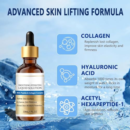Rexibuz Face Lifting Serum - Anti-Aging Hydration Duo with Peptide & Collagen, 30ml
