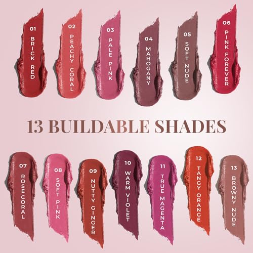 Just Herbs 3-in-1 Creamy Matte Lip & Cheek Tint - Peachy Coral