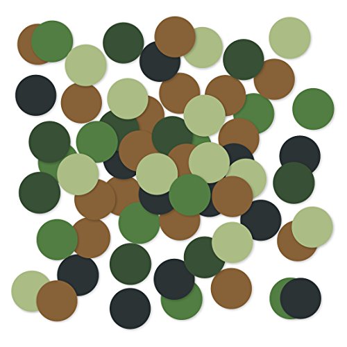 Andaz Press Large Confetti Party Decor - Camouflage, 180-Pack