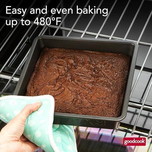 GoodCook PRO 9-Inch Square Nonstick Cake Pan - Durable Carbon Steel