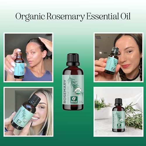 Maple Holistics Organic Rosemary Oil for Hair & Skin - 1 Fl Oz