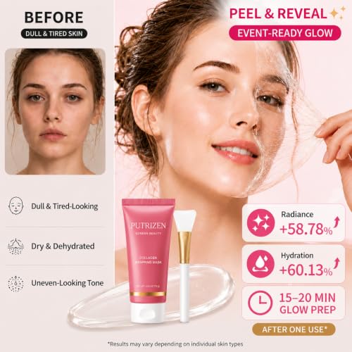 Korean Collagen Peel-Off Mask for Glow & Hydration - Fast-Acting Skin Revitalizer
