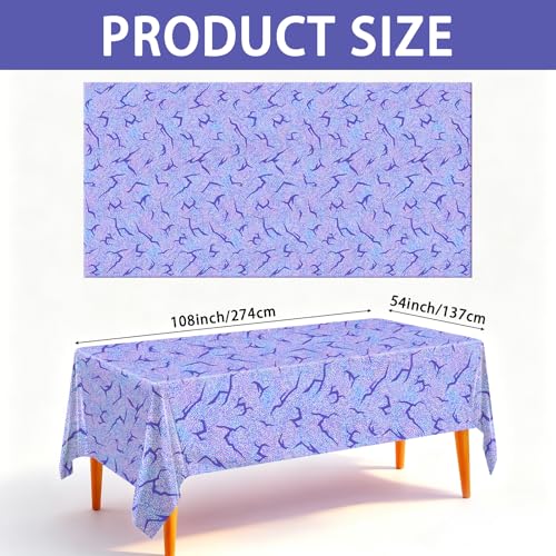 4pcs Music Theme Birthday Party Tablecloths - Holographic Design