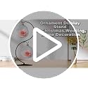 13-Inch Black Metal Ornament Display Stand with Two Hooks