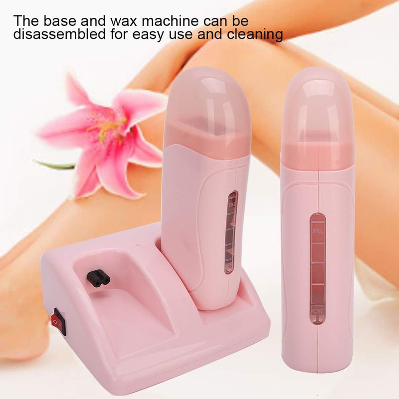 FILFEEL Roll On Wax Warmer with Double Cartridges, Professional Hair Removal Wax Heaters Hair Roller Epilator Wax Machine for Hair, Leg, Face, Armpit, Bikini, Eyebrow, Brazilian- (220V EU Plug)