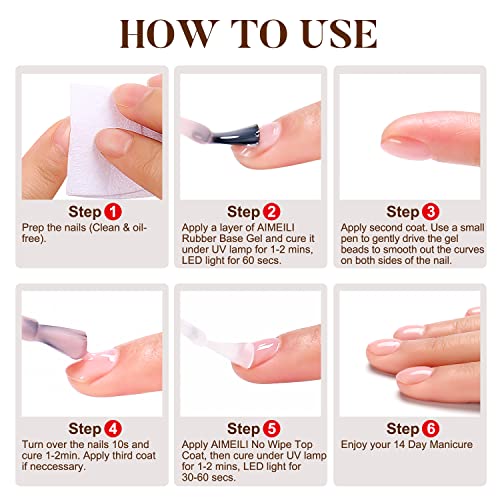 AIMEILI HEMA-Free Clear Rubber Base Gel for Nails - 10ml