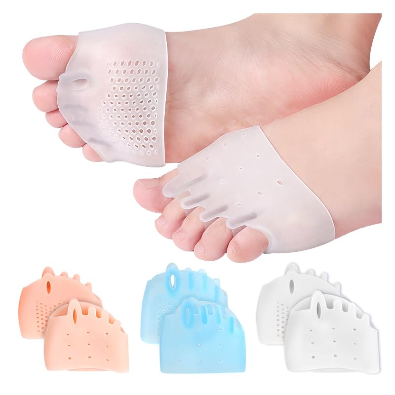 Silicone Toe Separators for Foot Alignment & Pain Relief - 4 Pairs, Breathable & Soft for Men and Women