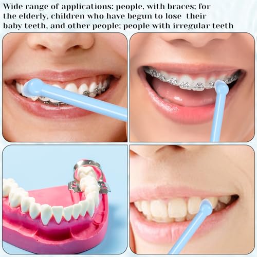 4-Pack Soft End Tuft Toothbrushes for Braces - Compact & Gentle