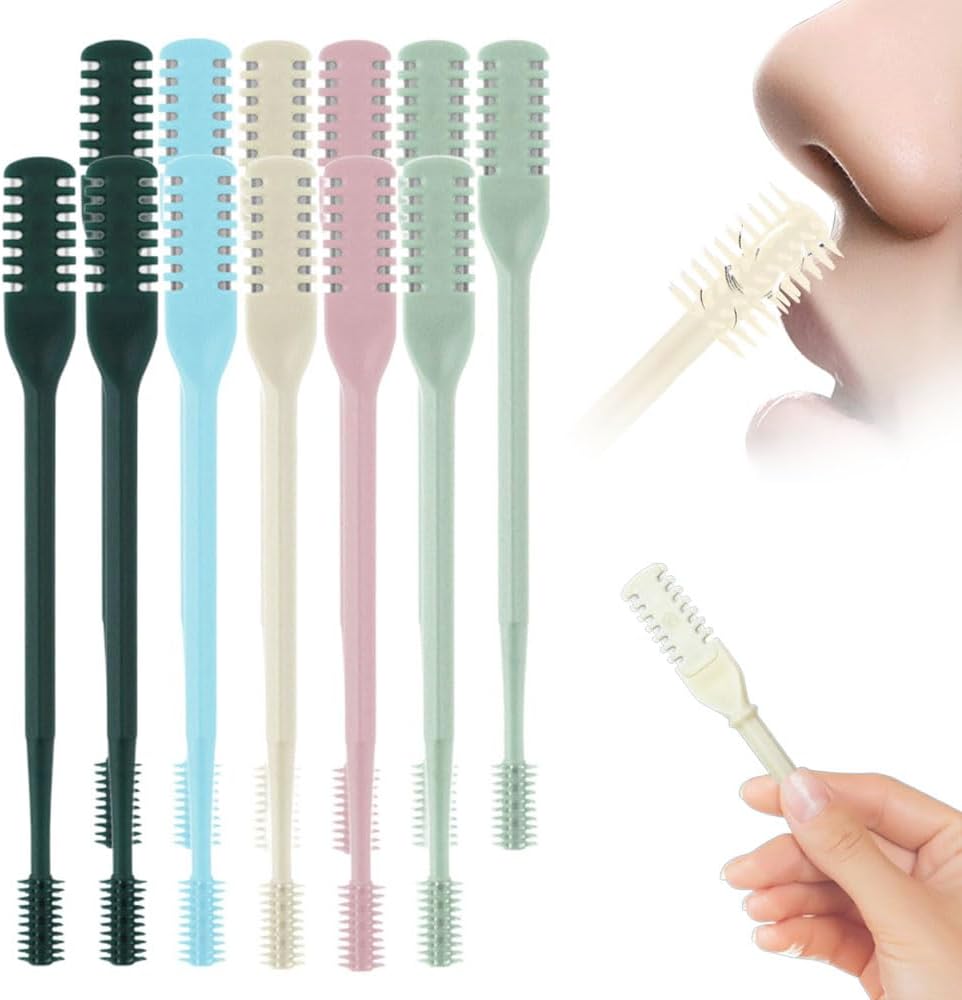 Nasal Hair Cutter - 2-in-1 Double-Sided Nose Hair Trimmer for Men & Women | 360° Rotating Portable Nostril Hair Remover (5 PCS)